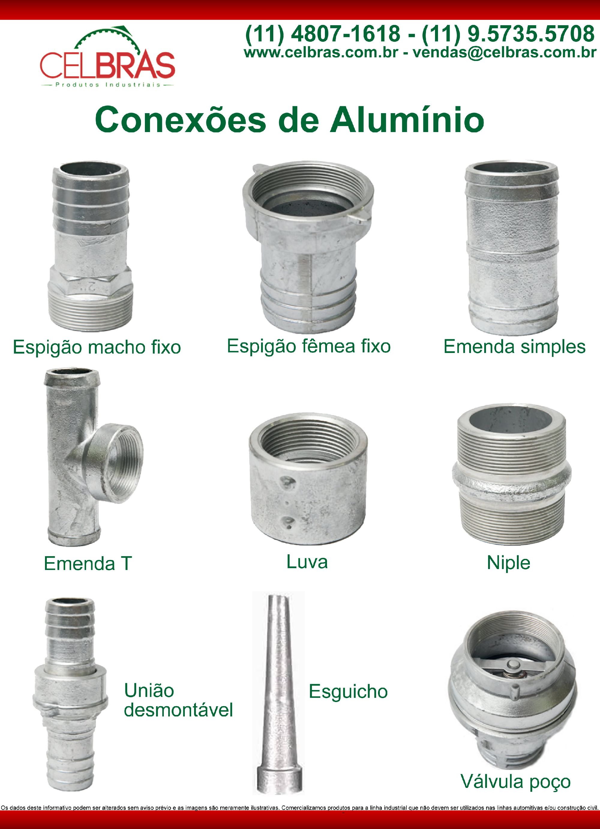 Conexões de Alumínio
