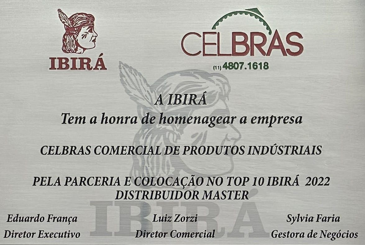 Celbras e Ibirá, parceria de sucesso há 12 anos !!