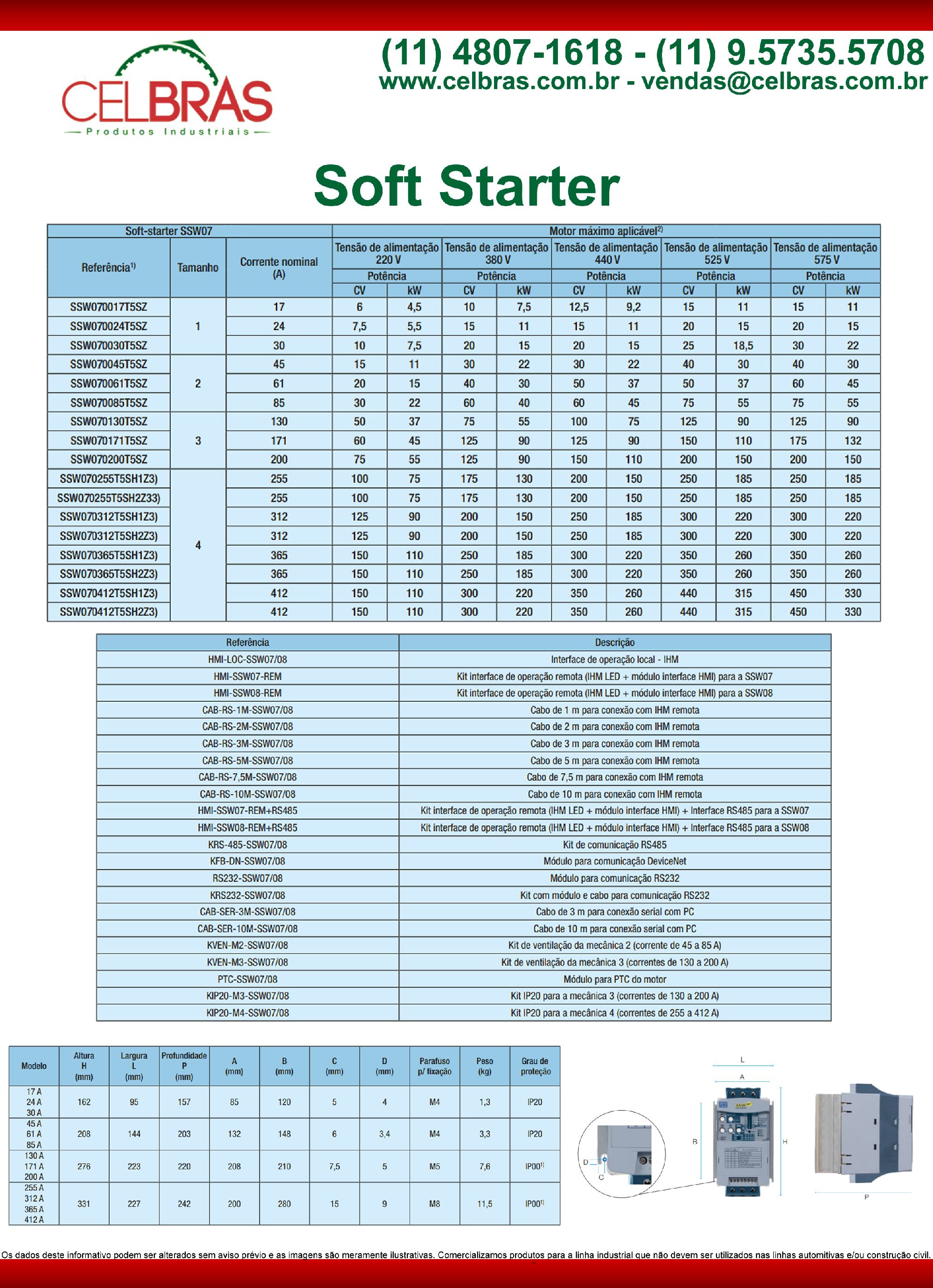 Soft Starter SSW07 WEG